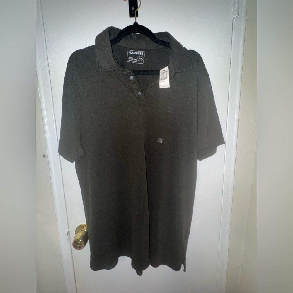 Express Men's Dark Polo Shirt